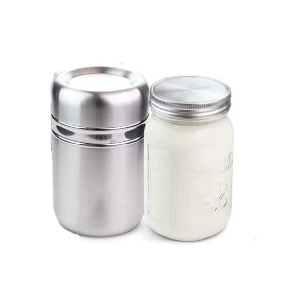 Unbranded 1 Qt. Glass Jar with Stainless Steel Yogurt Maker With Complete Recipe Book
