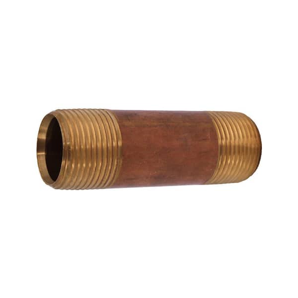Anderson Metals 1/2 in. x 2 in. Red Brass Nipple