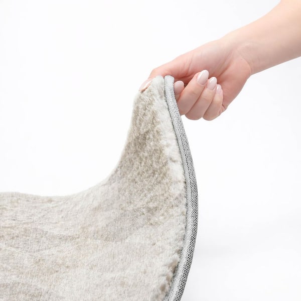 Dream Shag Premium Machine Washable Abstract ADS561 Ivory 2 ft. x 7 ft. Runner Rug
