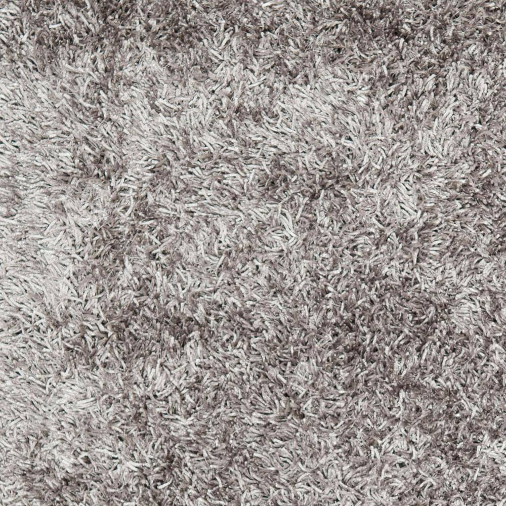 Platinum Ivory 4' x 6' Handmade Wool & Synthetic Tufted Shag Rug