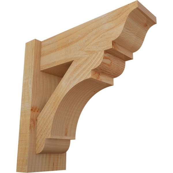 Ekena Millwork 6 in. x 16 in. x 16 in. Douglas Fir Olympic Traditional Rough Sawn Outlooker