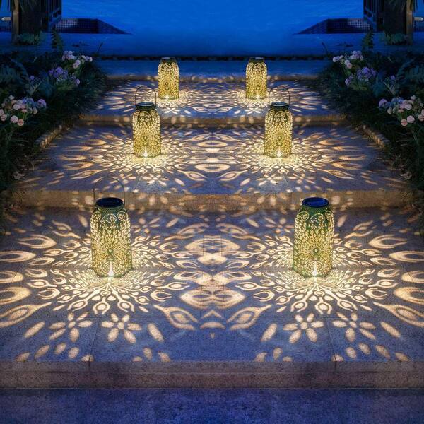 FAWEY TRED INC Outdoor Decor, Antique Green Solar Lanterns Lights