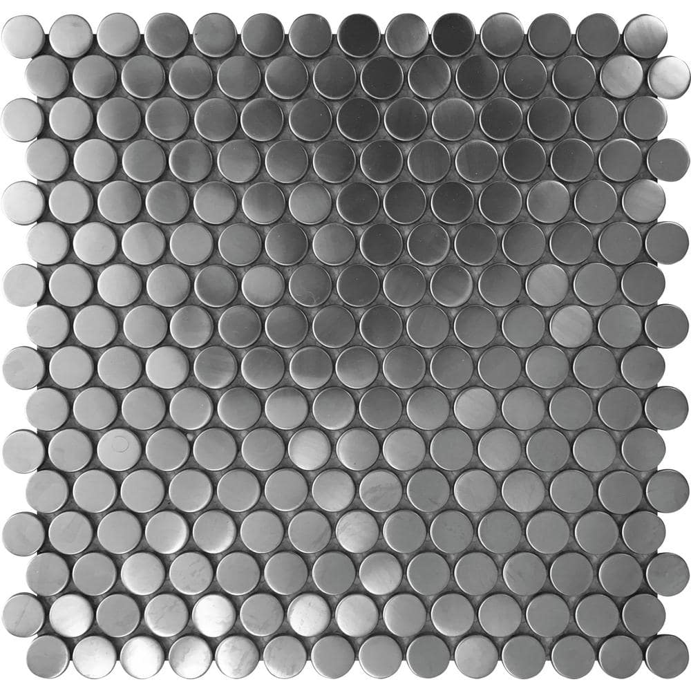 Stainless Steel Penny Pebble Metal Mosaic Tile