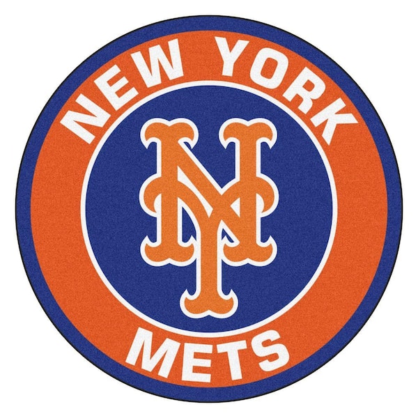 FANMATS MLB New York Mets Orange 2 ft. x 2 ft. Round Area Rug