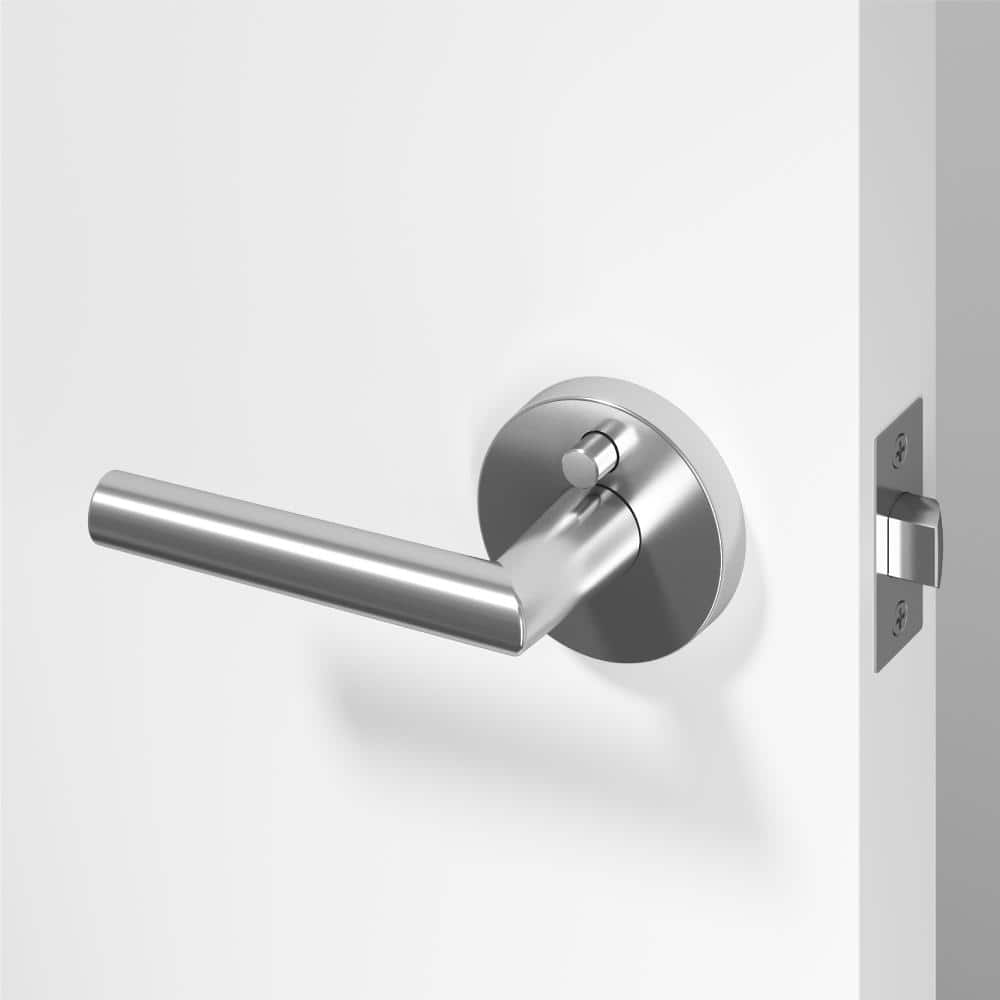 Stark Metal Chrome Privacy Bed/Bath Round Door Handle with Push Button and Round Rosette price history on PriceWatchPro