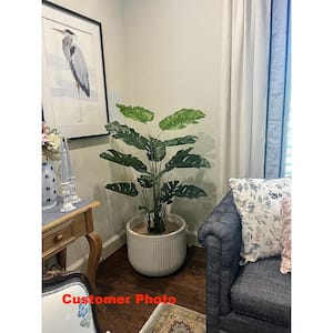 5 ft. Green Indoor Outdoor Decorative Artificial Monstera Deliciosa Plant in Pot, Faux Fake Tree Plant