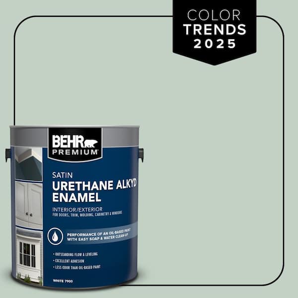 1 gal. #PPU11-13 Frosted Jade Urethane Alkyd Satin Enamel Interior/Exterior Paint