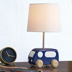 Abdikarim 16 '' Blue Bedside Table Lamp