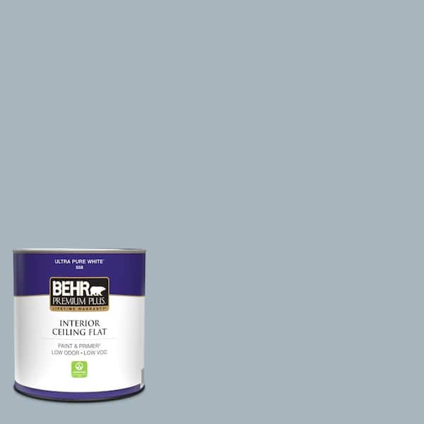1 qt. #N480-3 Shadow Blue Ceiling Flat Interior Paint
