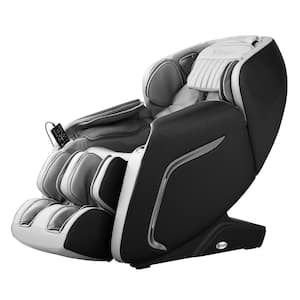 Cosmo Black Faux Leather Reclining Massage Chair with Voice Recognition and Bluetooth Speakers