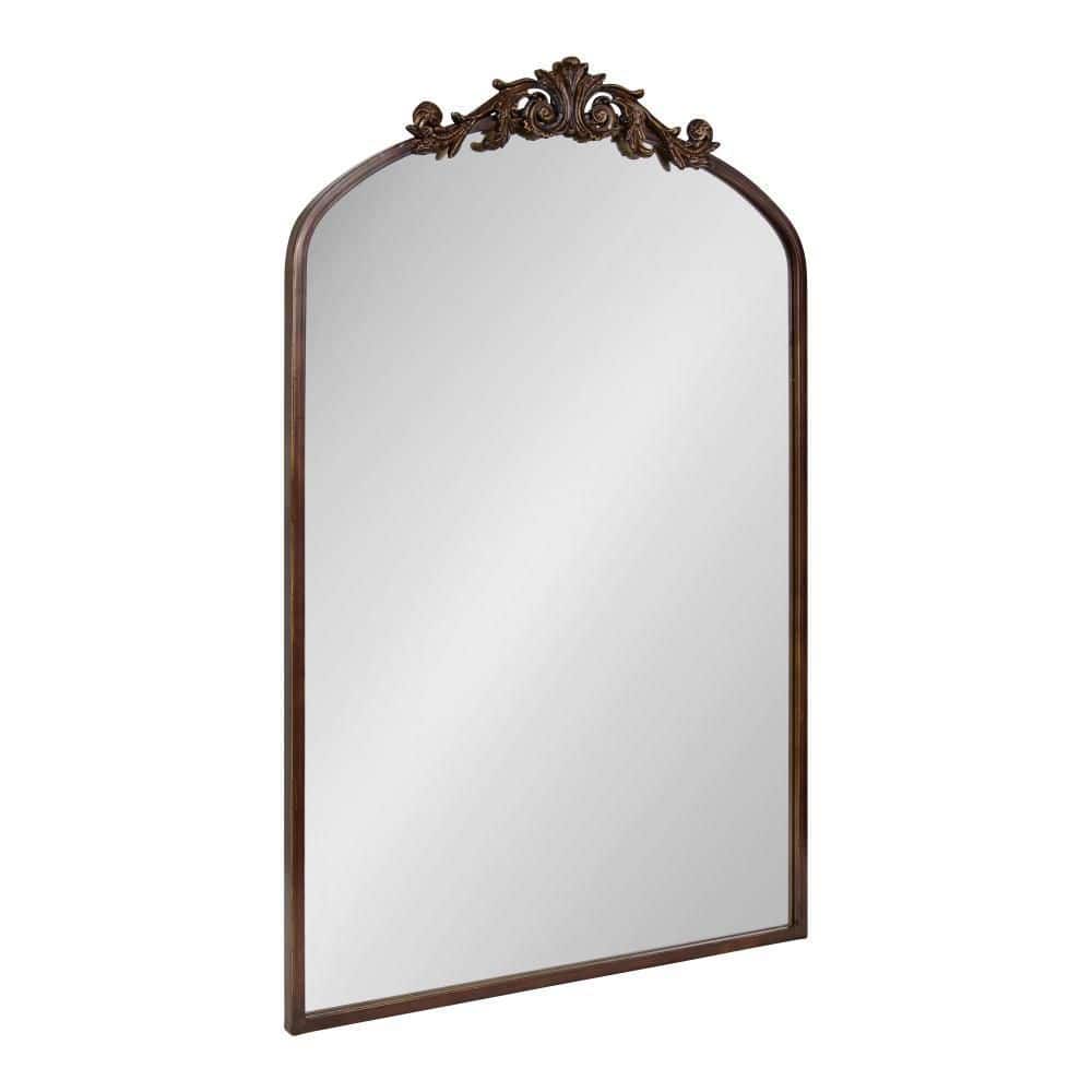 Kate and Laurel Arendahl Traditional Arched Wall Mirror  24 x 36  Bronze
