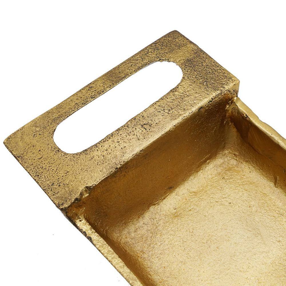 Danny Rustic Gold, Silver, and Black Aluminum Serving Trays - Set of 3