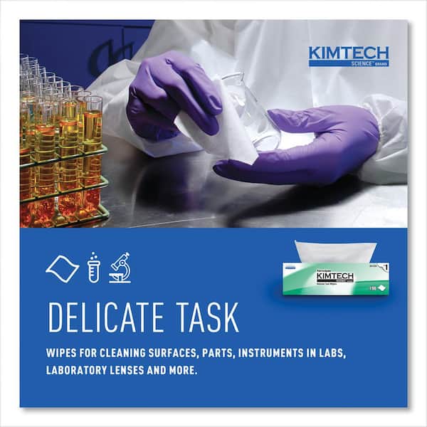 Kimtech Kimwipes Delicate Task Wipers, 1-Ply, 11-4/5 in. x 11-4/5