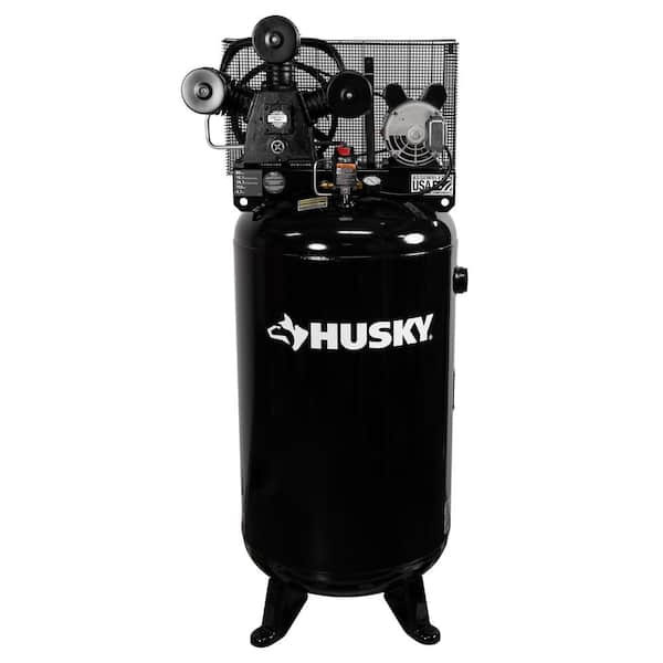 Parecer Propuesta alternativa Gaviota Husky 80 Gal. 3-Cylinder Single Stage Electric Air Compressor C801H - The  Home Depot