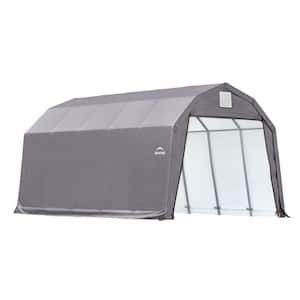 12 ft. W x 20 ft. D x 11 ft. H Steel and Polyethylene Garage without Floor in Grey with Corrosion-Resistant Frame