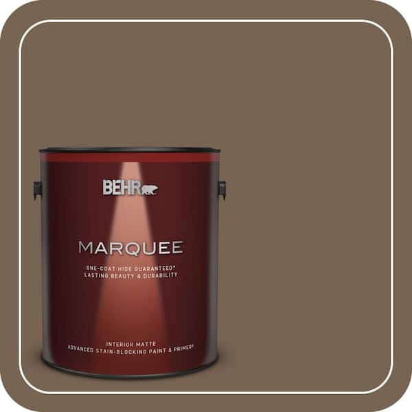BEHR MARQUEE 1 gal. Home Decorators Collection #HDC-SM14-4 Tan Bark Trail Matte Interior Paint & Primer
