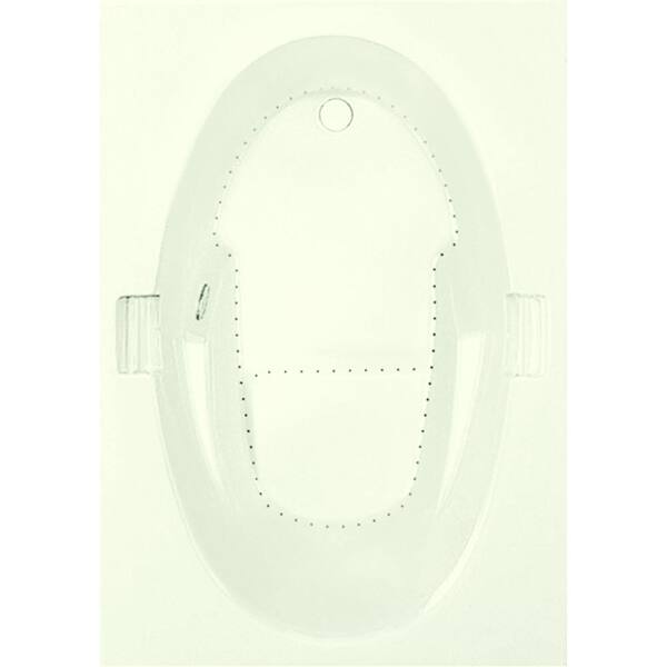 Aquatic Serenity 7 - 60 in. Rectangular Bathtub with Reversible Drain in Acrylic Drop-In DriftBath and Chromotherapy Biscuit