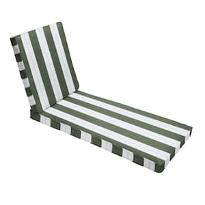 79 x 25 x 3 Indoor/Outdoor Chaise Lounge Cushion in Sunbrella Relate Ivy