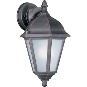 Westlake 8 in. W 1-Light Rust Patina Outdoor Wall Lantern Sconce