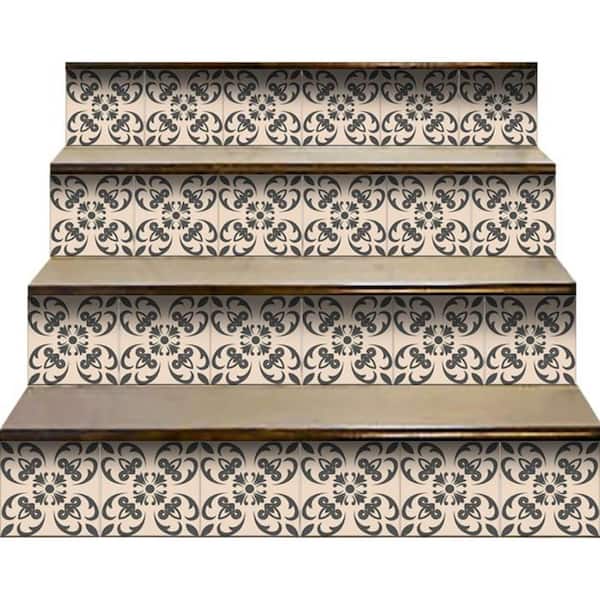 HomeRoots Amelia Gray 4 in. x 4 in. Vinyl Peel and Stick Tile (2.67 sq. ft./Pack)