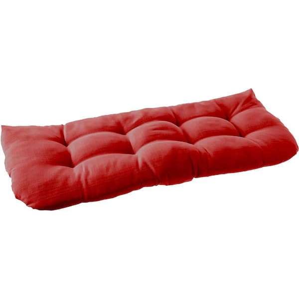 Sweet Home Collection 44 in. x 19 in. x 5 in. Replacement Indoor/Outdoor Solid Loveseat Cushion, Red