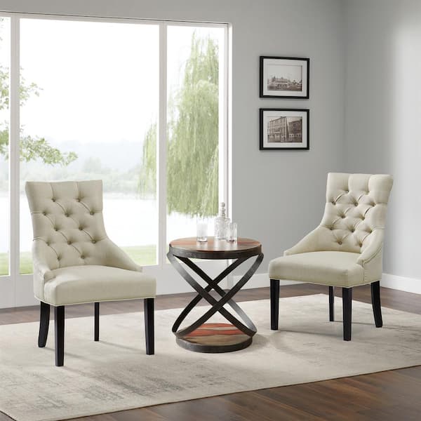 Cream tufted dining online chairs