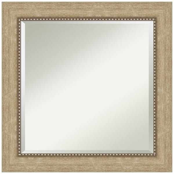 Amanti Art Astor Champagne 25 in. H x 25 in. W Framed Wall Mirror