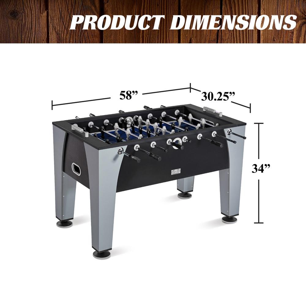 Barrington 58'' Gray Carbon Fiber Foosball Table