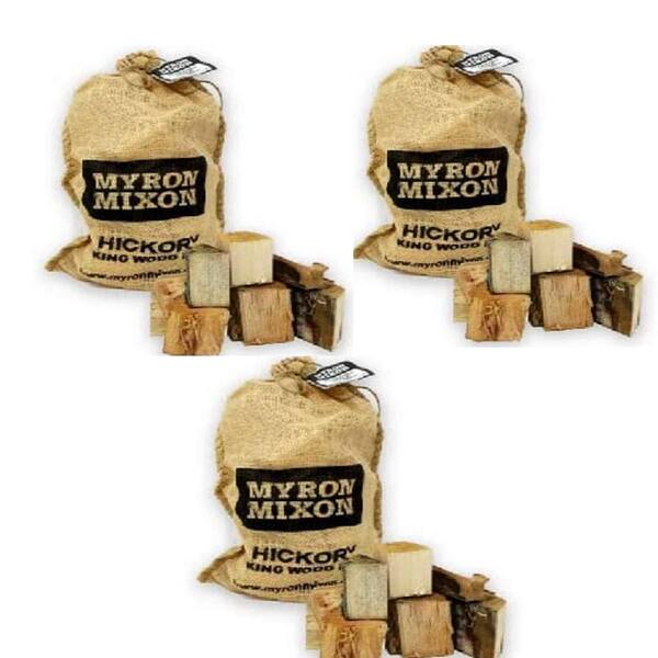 Myron Mixon 8 lbs. Hickory Flavor BBQ Wood Chunks (3-Pack)