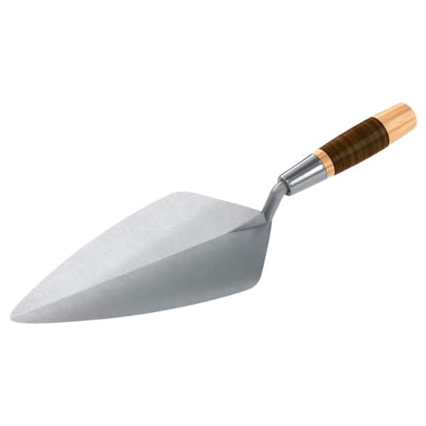 11-1/2 in. Narrow London Forged Brick Trowel with Leather Handle