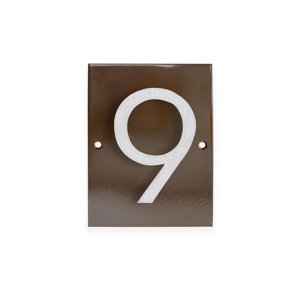 "Horizontal Floating Modern Address Plaque (4"" Numbers-1 Character)-Roman Bronze/Brushed Aluminum" price history on PriceWatchPro