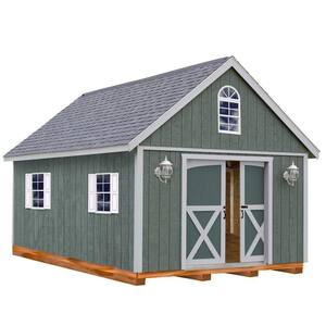 Belmont 12 ft. x 16 ft. Wood Storage Shed Kit with Floor including 4 x 4 Runners