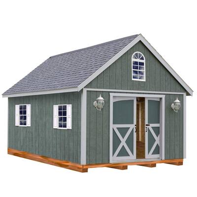 Best Barns Belmont 12 ft. x 24 ft. Wood Storage Shed Kit with Floor ...