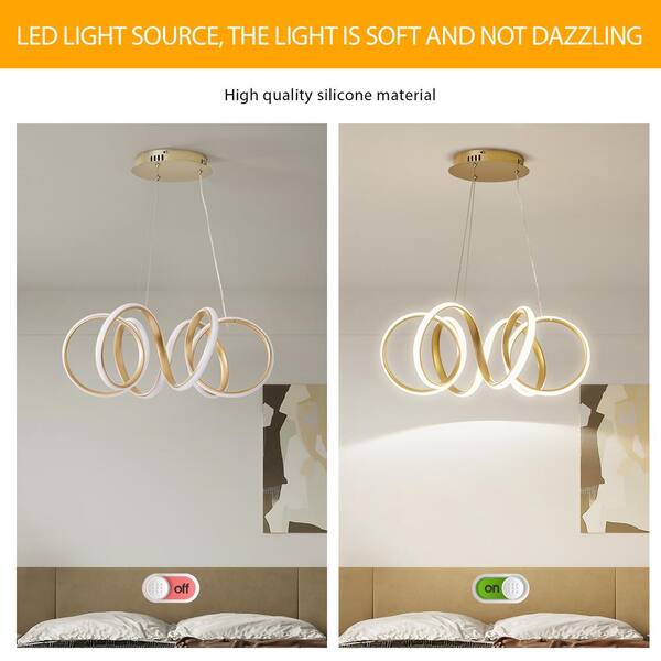 Rennnsan Chase 1-Light Dimmable Integrated LED Gold Contemporary