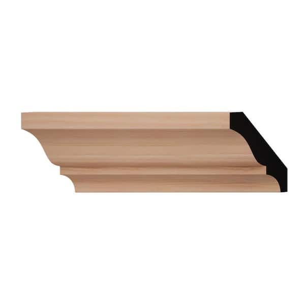 WM52 1.63 in. D x 2.25 in. W x 6 in. L Wood (Cherry) Crown Moulding Sample