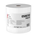 12.5 in. x 13.4 in. White Jumbo Roll L40 Towel Cleaning Wipes, 750/Roll
