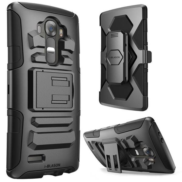 Unbranded i-Blason Prime Dual Layer Holster Case for LG G4, Black
