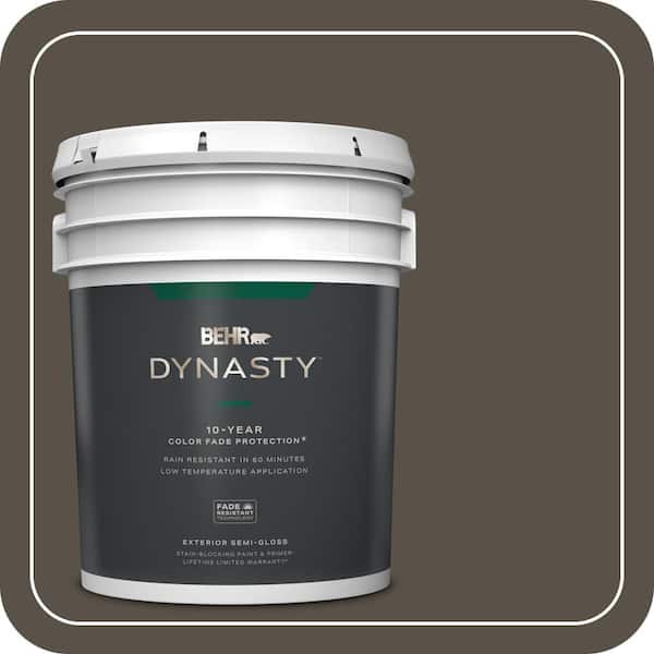 BEHR DYNASTY 5 gal. #S-H-740 Fedora Semi-Gloss Exterior Stain-Blocking Paint & Primer