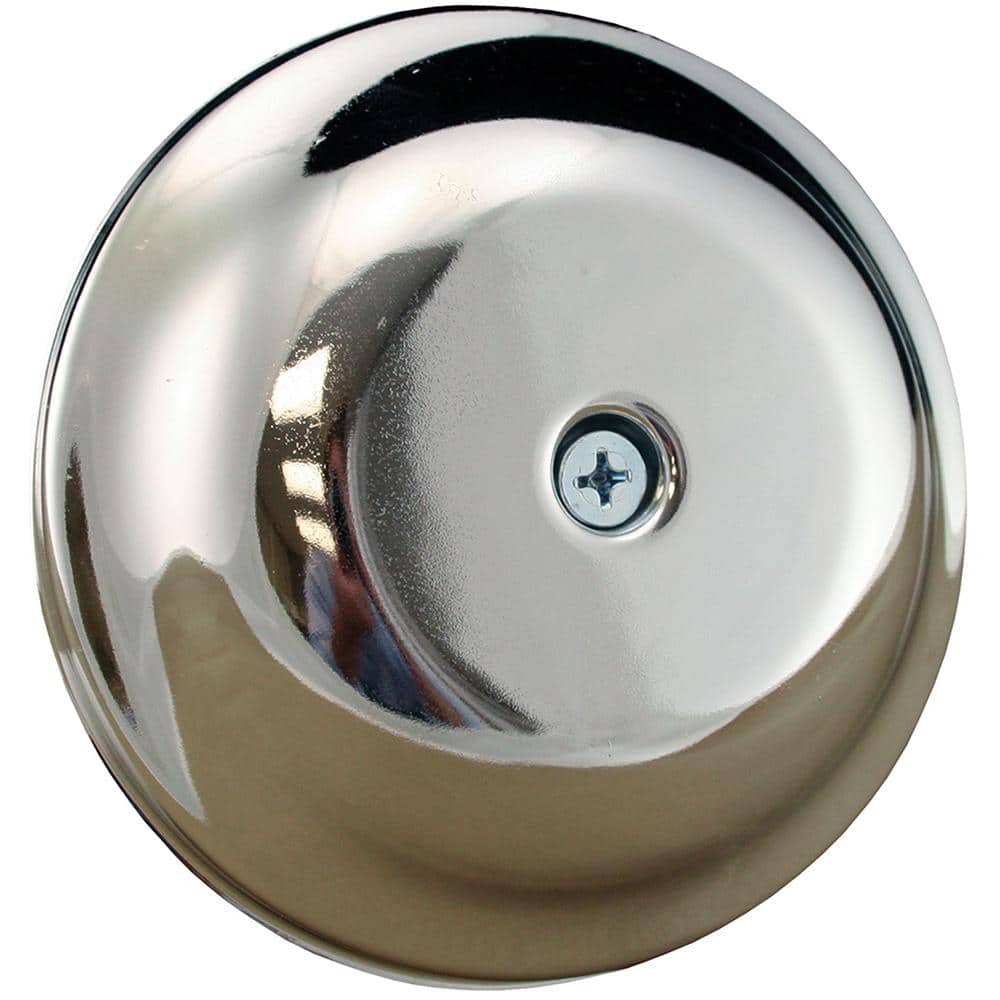 5-1/4 in. High Impact Plastic Cleanout Cover Plate in Chrome Finish Bell Design with Screw price history on PriceWatchPro