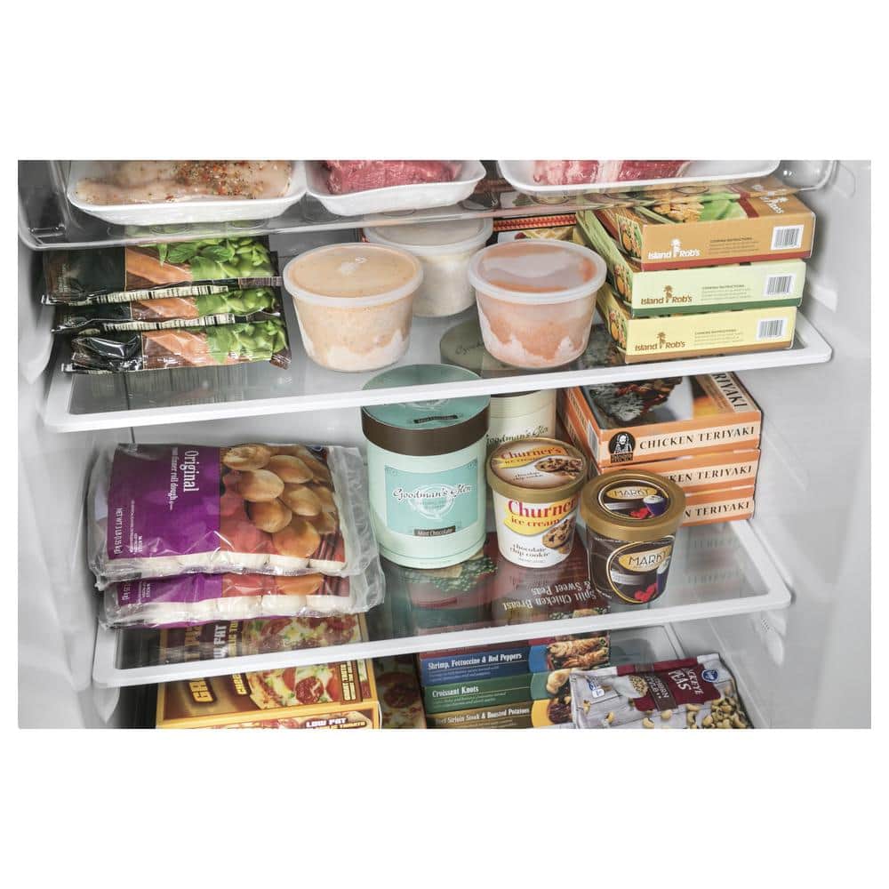 White Frost-Free Upright Freezer with Electronic Controls