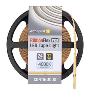 RibbonFlex Pro 24-Volt White COB LED Strip Light Tape 4000K 32 ft. (10m)