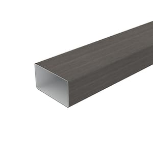 Alusions 1 in. x 2 in. x 144 in. Coextruded Argentinian Silver Gray Wood Composite Aluminum Beams