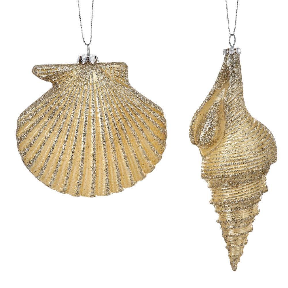 "4.5-7"" Shatterproof  Glitter Pearl Seashell Ornament" price history on PriceWatchPro