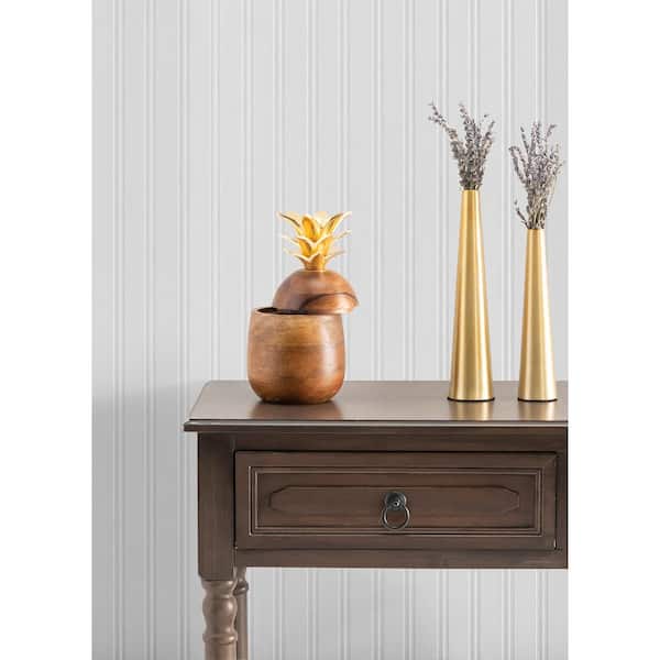 Elliott White Stripe Vinyl Non-Pasted Textured Paintable Wallpaper