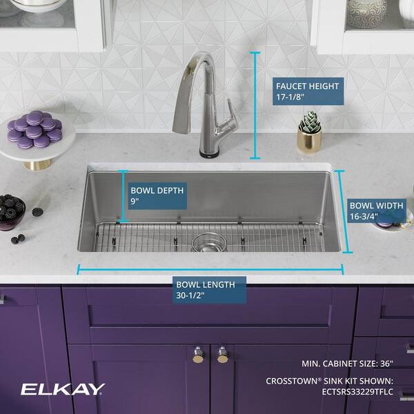 Undermount Stainless Steel 17-1/8 in. Round Single Bowl Bar Sink with Brushed Nickel Faucet Undermount Stainless Steel 17-1/8 in. Round Single Bowl Bar Sink with Brushed Nickel Faucet