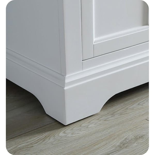 Windsor 72 in. W Traditional Double Bath Vanity in Matte White