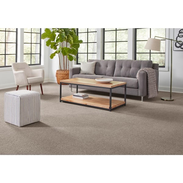 Pretty Penny  - Celestial - Gray 50 oz. Triexta Pattern Installed Carpet