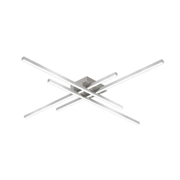 Vega Minor 47 in. 1 Light 61-Watt Brushed Nickel Integrated LED Flush Mount