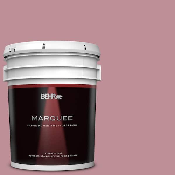 BEHR MARQUEE 5 gal. #S130-4 Cherry Juice Flat Exterior Paint & Primer