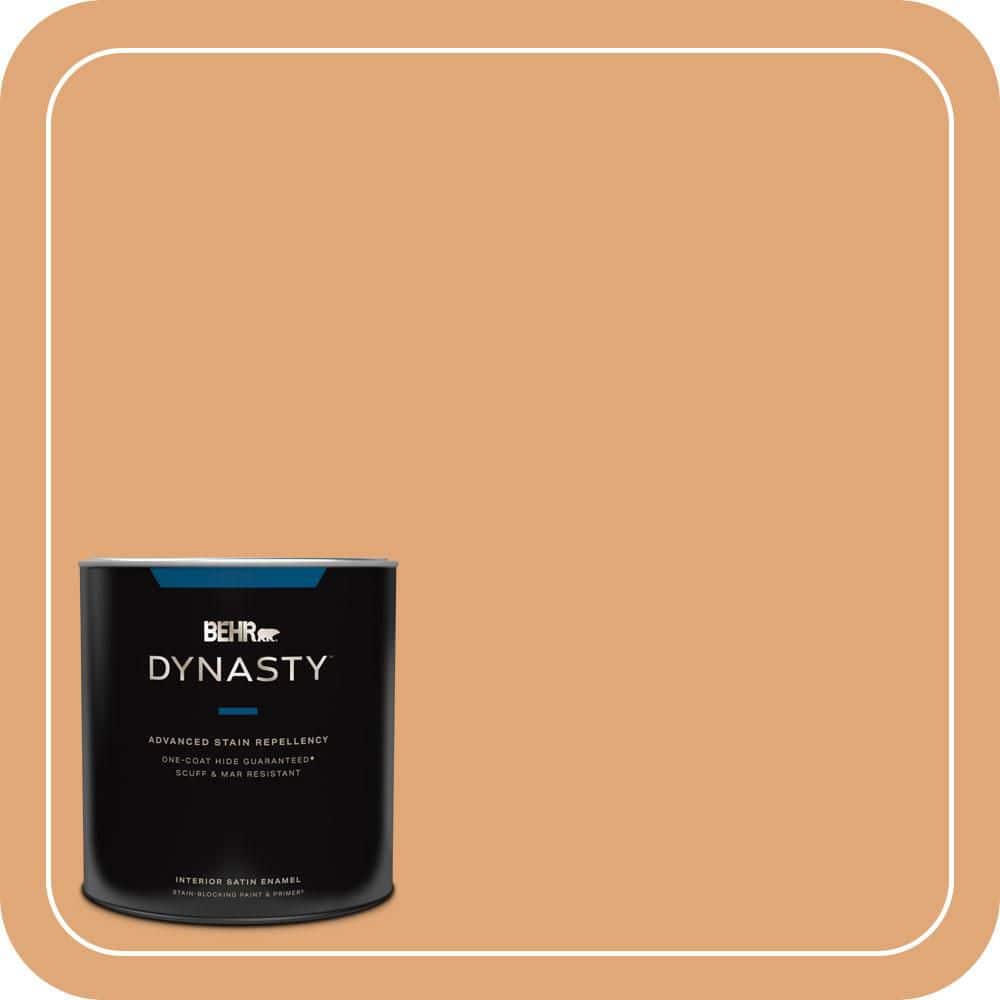 1 qt. #MQ4-36 Thai Ice Tea One-Coat Hide Satin Enamel Stain-Blocking Interior Paint and Primer price history on PriceWatchPro